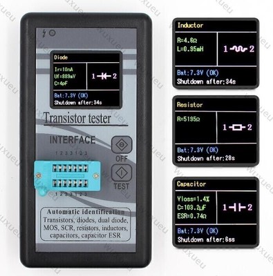1.8'' LCD ESR Messgerät Transistortester Kapazität Induktivität Diode Triode TFT!