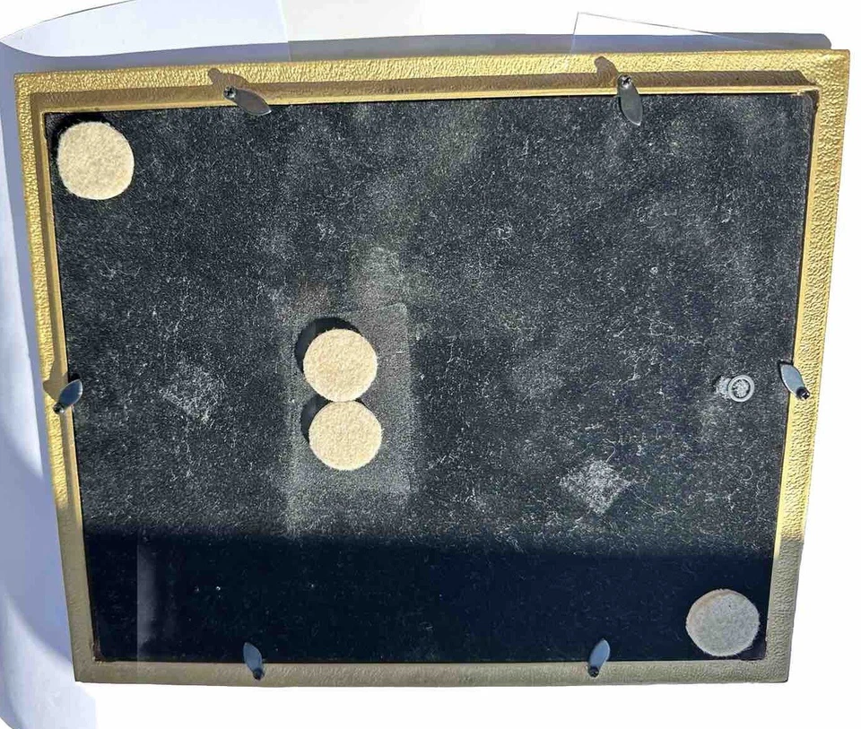 Gold Vintage Decorative Mirror & Makeup Mirror Square Antique - Image 3 of 4