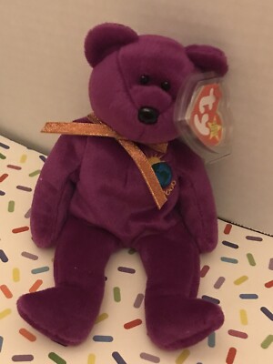 TY Beanie Baby 2000 Millennium Teddy Bear 8.5  MWMT January 1, 1999 Birthday