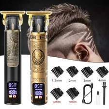T9 Hair Clipper Trimmer Waterproof Electric LCD Men's Barber Machine Shaver