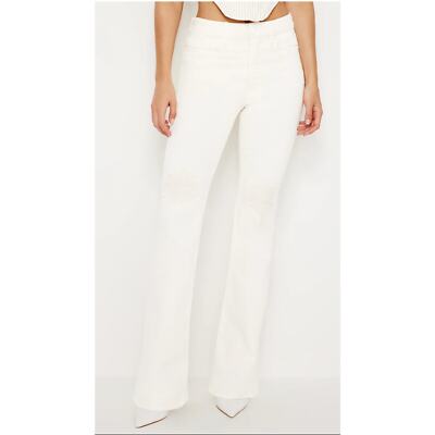 NWT GOOD AMERICAN CLASSIC LIGHT COMPRESSION BOOTCUT JEANS CLOUD WHITE  SIZE