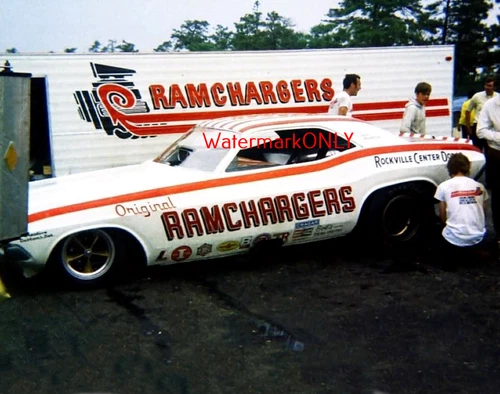 "RAMCHARGERS" Leroy Goldstein 1970 Dodge Challenger NITRO Funny Car PHOTO! #(9b)