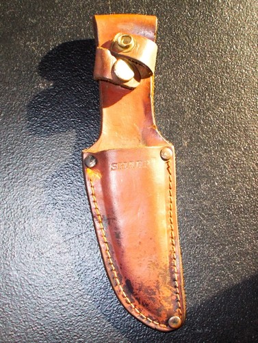 SHARP Knife Sheath (sheath only), leather, 8.25", for hunting knife