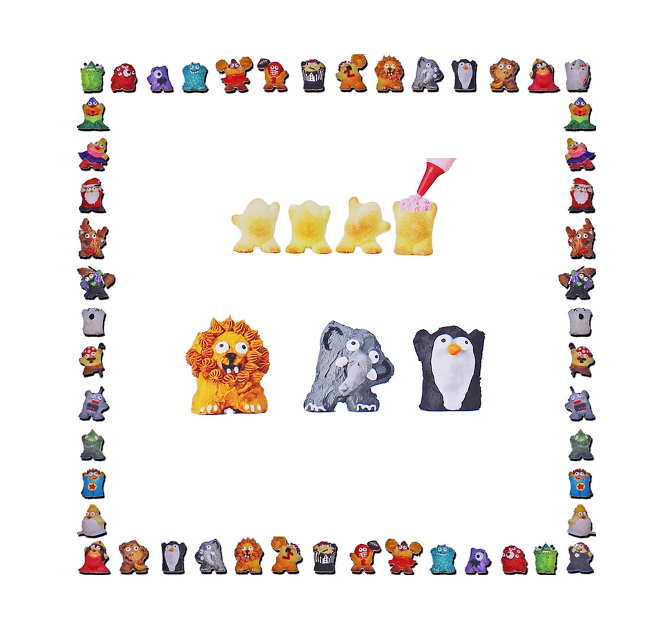 Monster 3D Silikon Kuchen Backform Backset Kuchenform Kinder Cupcakes Kreatur