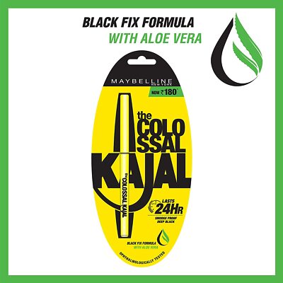 Maybelline New York Colossal Kajal, Matte Finish Black, 0.35g lasts upto 24 hour