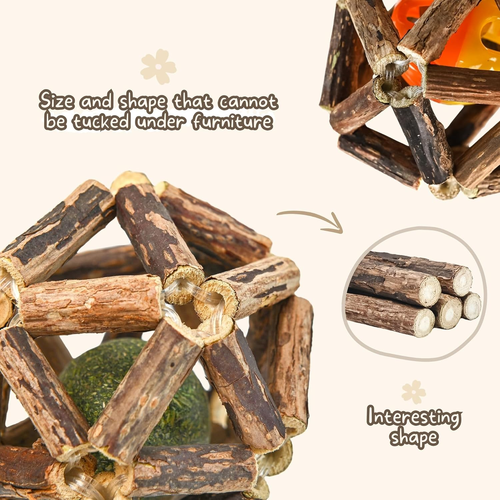 Catnip Toys - 2 Pcs Natural Cat Chew Nip Balls, Indoor Cat Enrichment Toys, Hand - 第 5/7 張圖片