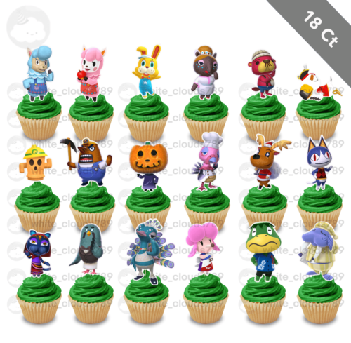 18 Animal Crossing Cupcake Topper New Horizons Special Characters 2 Party |  eBay