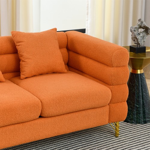 81'' 3-Seater Sofa Couch Upholstered Sofa Couch with 3 Pillows for Living Room - Picture 52 of 72