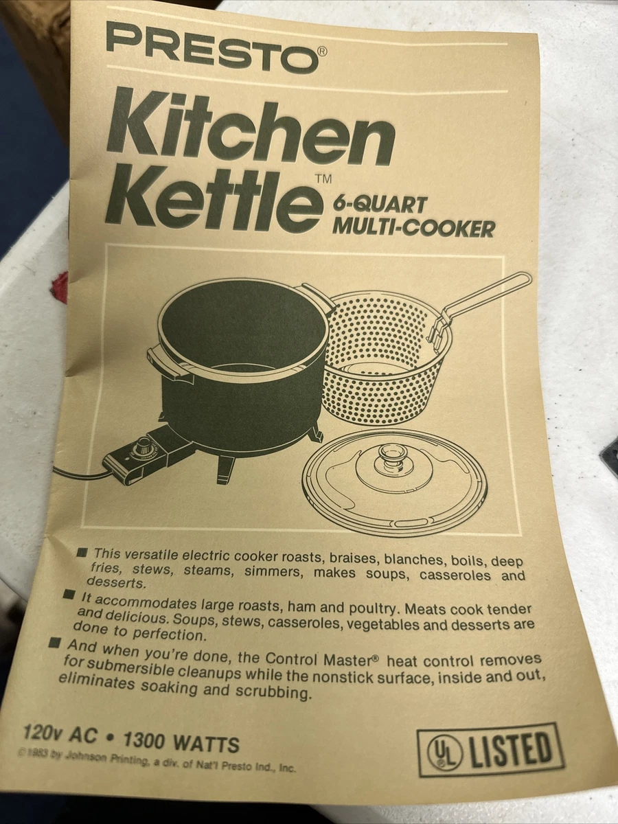 Presto Multi Cooker Recipes