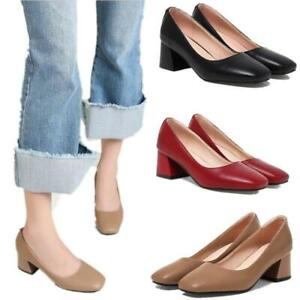 Womens Square Toe Slip On Court Shoes 