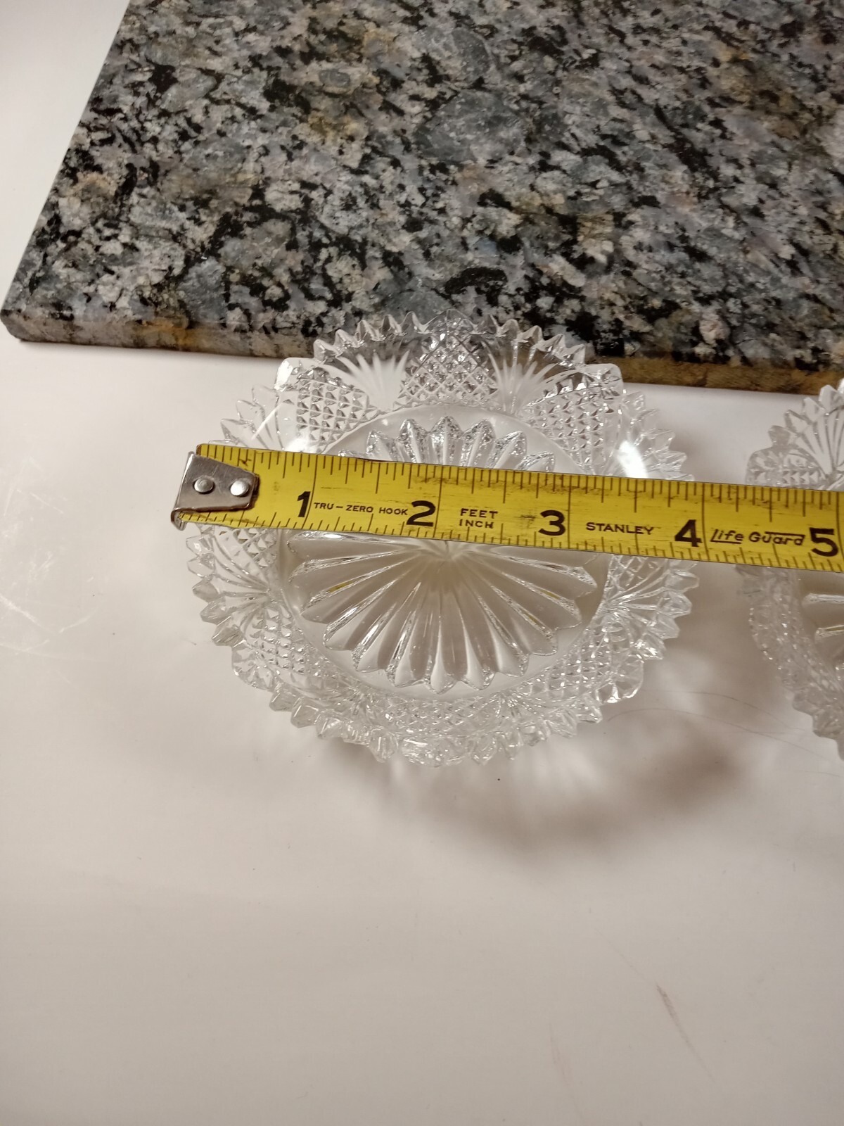 Set of 2 Vintage Cut Glass Coasters eBay