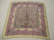 FENDI Peacock Birds Silk Scarf Vintage