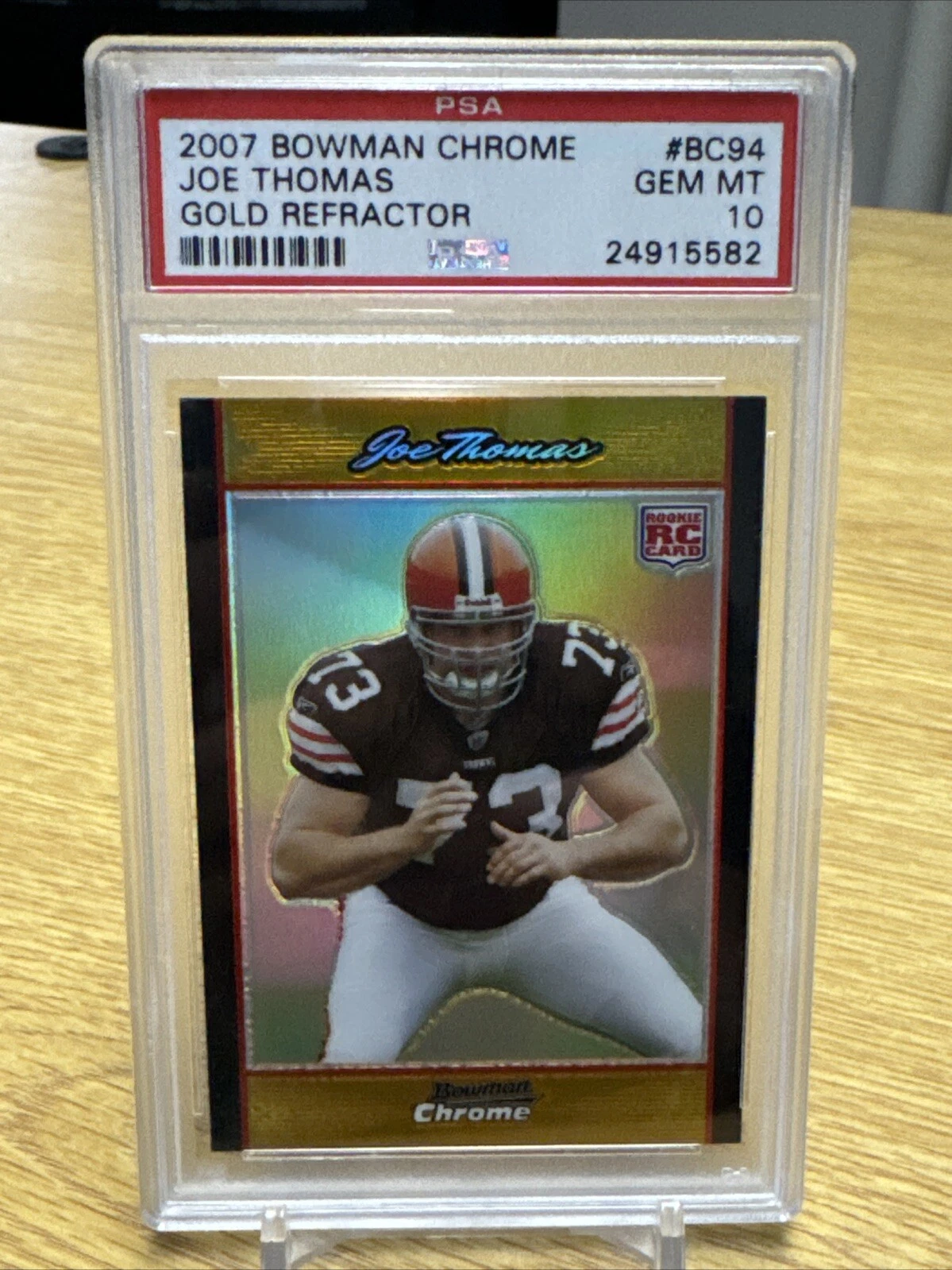 Joe Thomas Bowman Chrome #BC94 Gold Refractor