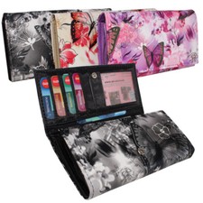 Damen Geldbörse Damenbörse Portemonnaie Geldbeutel Querformat Schmetterling 31