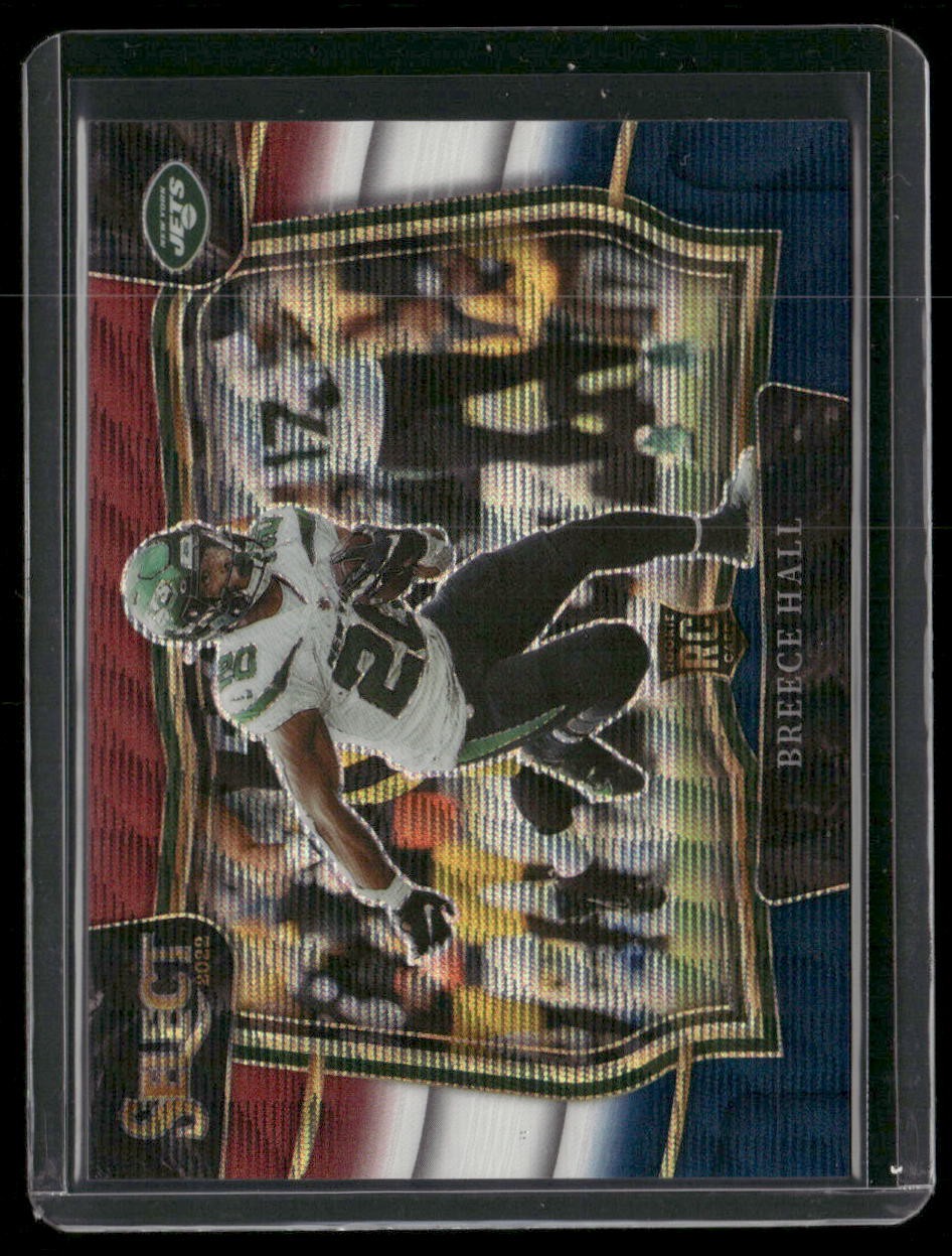 2022 Panini Select #414 Breece Hall Tri-Color Prizm #/75 RC FIELD LEVEL