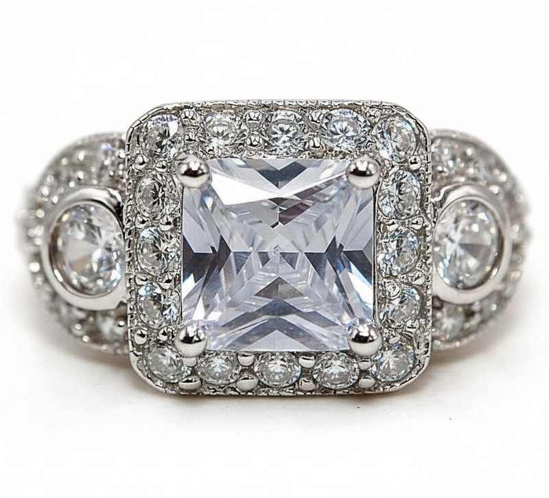 6CT Heat Treated Moissanite 925 Sterling Silver Ring Sz 8 MM2-3