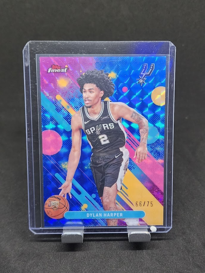 DYLAN HARPER 2025-26 TOPPS FINEST ROOKIE COMMON BLUE GEOMETRIC RC /75