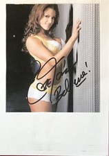 Eve Torres 1984- WWE signed 4 x6  color copy/picture on card