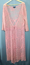 womens lace duster indigo poppy rose romantic boho cottagecore coquette xl