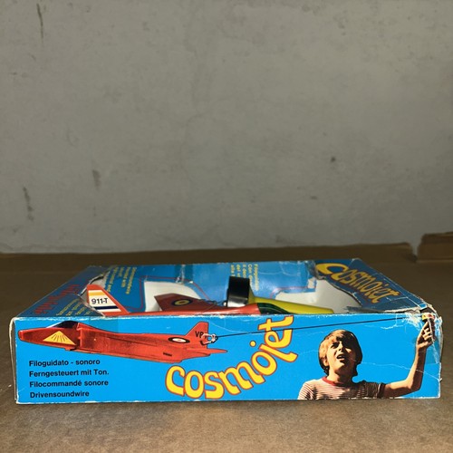 Vintage Cosmec ‘CosmoJet’ Fighter Jet CY-X218 911T Sound + Handle Original Box - Picture 6 of 6