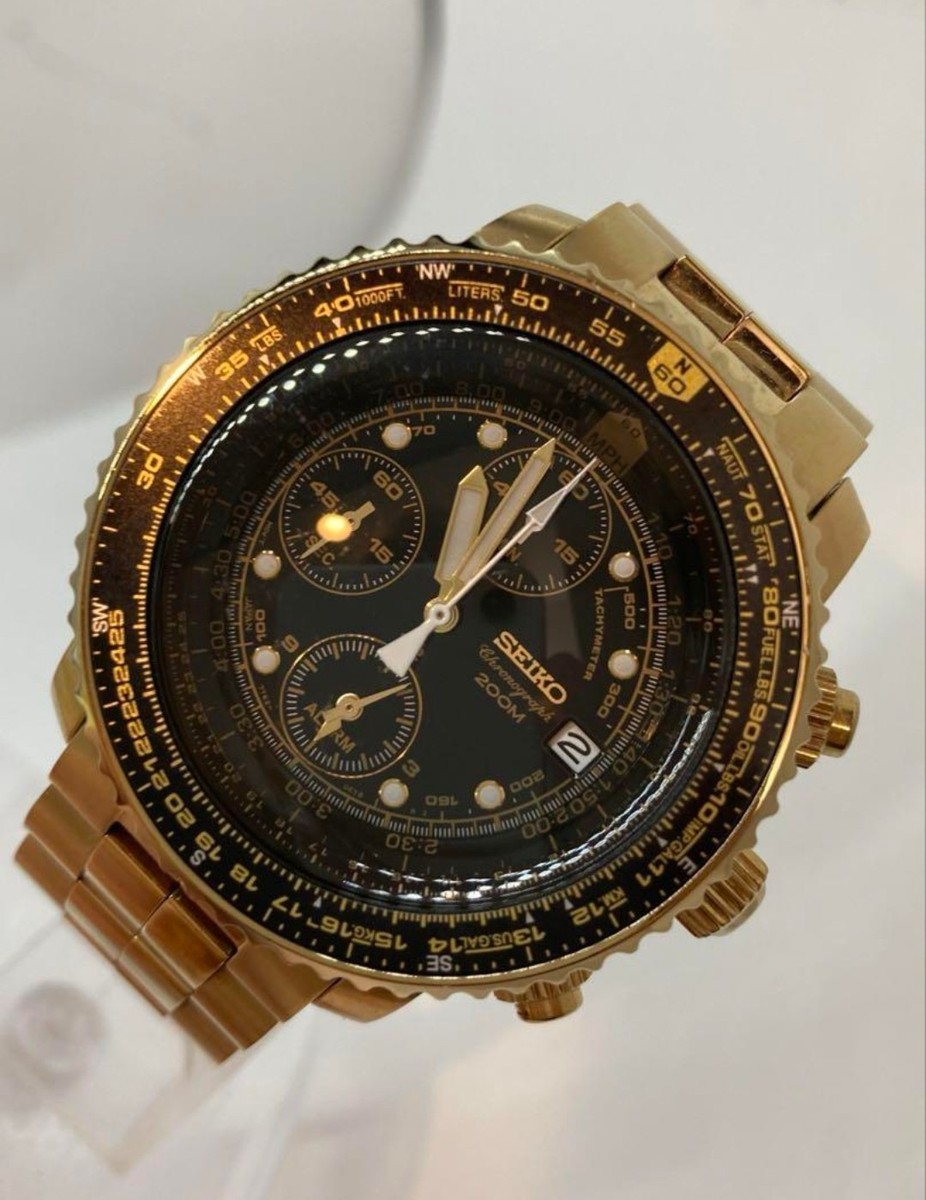 SEIKO フライトマスター　SNA414P1 Seiko Flightmaster Men's Black Watch - SNA414P1 for sale