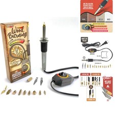 Professional Wood Burning Tool Kit - 16 Piece Set with Adjustable Pen  Tips