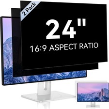24 Inch Privacy Filter Duo for Widescreen Monitors - Eye Protection Clarity