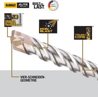 Dewalt Sds-Plus Elite Hammerbohrer DT8941 (14X310X250Mm, Mit Vier-Schneiden-Geo