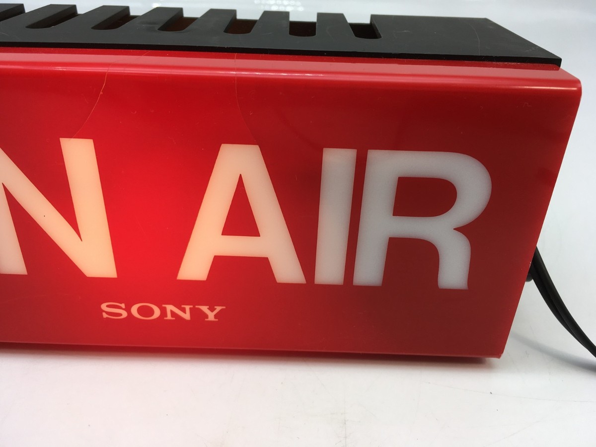 SONY Vintage Electric Store Sign Promotional Display ON AIR RED