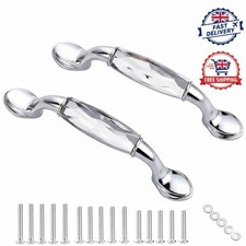 2Pcs Crystal Drawer Handles Drawer Wardrobe Kitchen Door Knob Cabinet Pull Door