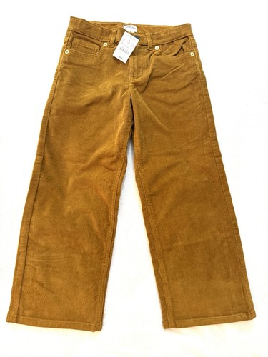 CrewCuts Corduroy Pants 8 Boys Pi whale Straight Leg Mocha NWT Adj Waist Stretch