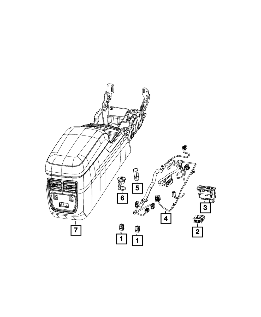 Genuine Mopar Console Wiring 68305569AA