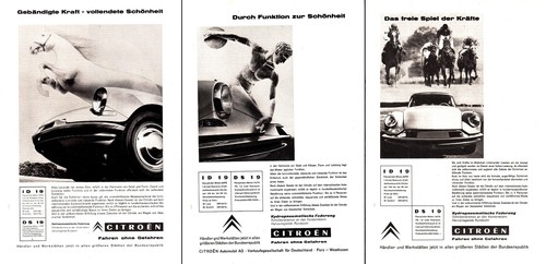 3w50529/ Lot Reklame aus 1960 – CITROEN – Fahren ohne Gefahren. - Bild 1 von 4