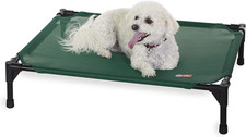 Outdoor Elevated Dog Bed - Cooling Raised Dog Bed for S/M Pets, Breathable Mesh