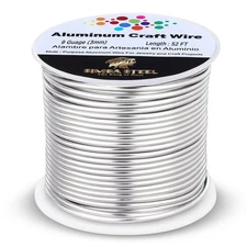 Aluminum Round Craft Wire SOFT pure Bright Aluminum Craft Wire Choose 9 to 22 Ga