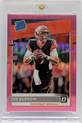 2020 Panini Donruss Optic - Rated Rookies Joe Burrow #151 Pink Prizm (RC)