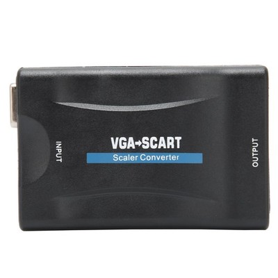 VGA To SCART Converter HD Video Adapter Computer Supplies With Remote Control