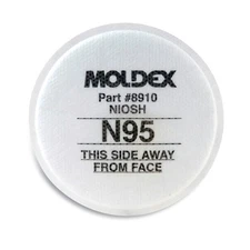 8000 Series Particulate Filter, Non-Oil Based Particulates, N95, White Moldex