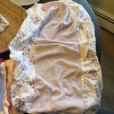 Kids Line Changing Table Cover Beautiful Lavender And Pink Floral Pattern