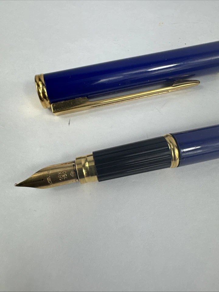 Pluma Estilográfica Waterman Punta Oro 18k - !!️LEER!!️ Rota Para Piezas O Reparación Foto 3 de 4