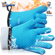 Silikon Backhandschuhe Doppelschicht Hitzebeständig 1 Paar