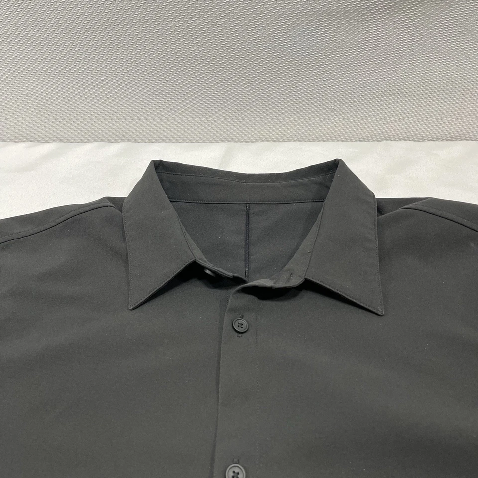 Lululemon Mens XL Venture Classic Fit Button Down Long Sleeve Shirt Black - Image 2 of 4