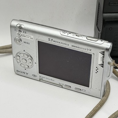 Sony Cyber-shot DSC-T7 5.1MP Digital Camera - Silver for sale