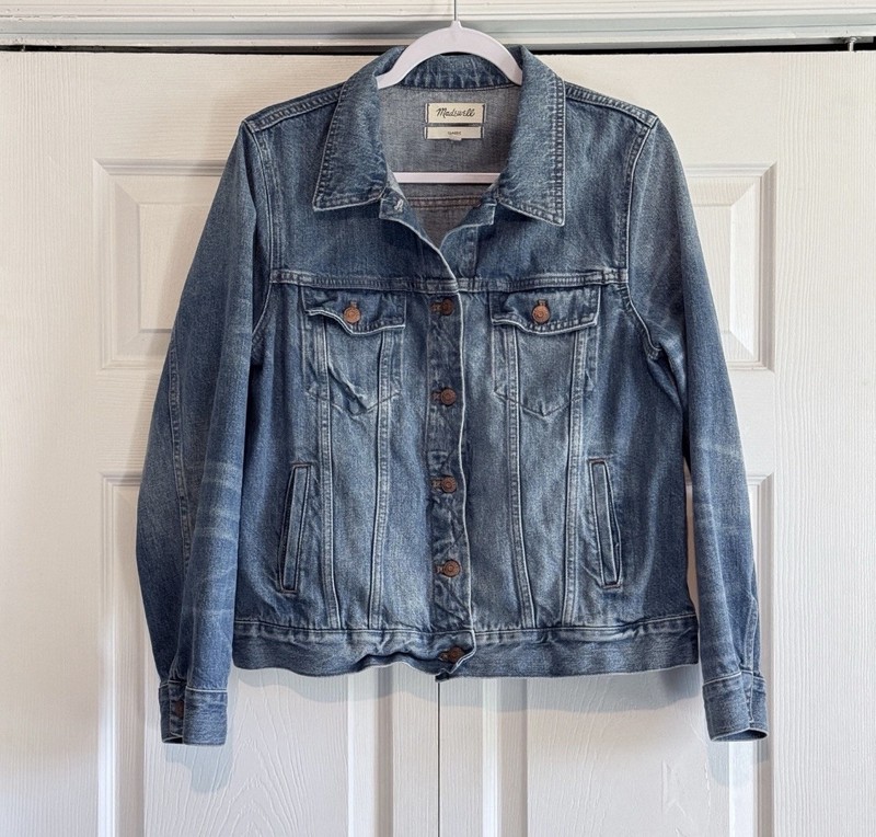 Madewell Women’s Classic Jean Jacket Blue Medium Wash Denim Size XL