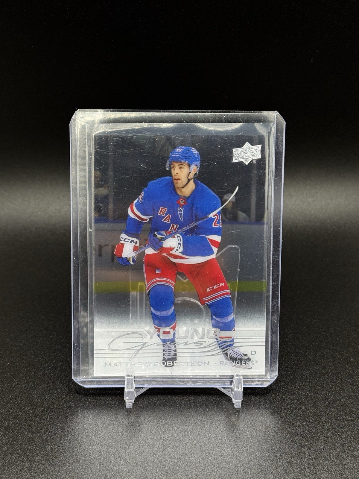 2025-26 Upper Deck Series 1 Clear Cut Young Gun Matthew Robertson #239 RC