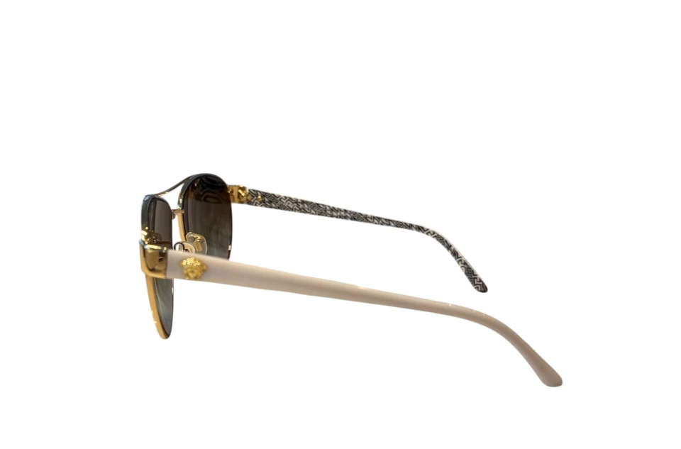 Gafas de sol Versace Aviator OVE4251 blancas y doradas polarizadas vintage Foto 3 de 4