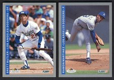 Los Angeles Dodgers 1993 Fruit of the Loom Lot 8 Bret Butler &amp; 42 Ramon Martinez