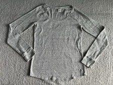 PINK Victoria s Secret Pajama Sleep Shirt Women s Sz Large Gray Waffle Thermal