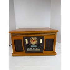 Victrola VTA-600B 8-in-1 Nostalgic Bluetooth Record Player Wood Turntable Brown