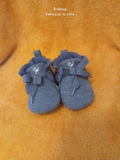 Bearpaw Booties Infant Size 1 0-3 Months Grey